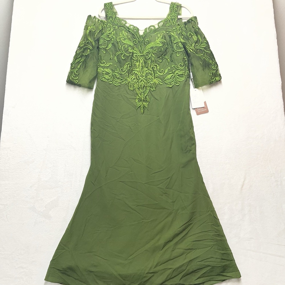 Stacees Sheath Square Neck Dress‎ Womens 10 Moss READ DETAILS